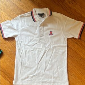 Psycho Bunny White Polo with Logo Detail